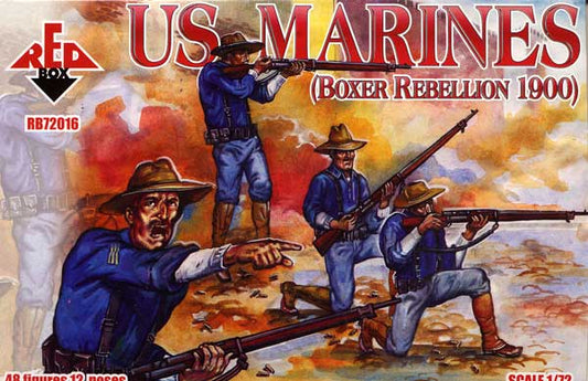 REDBOX 1:72 RB72016 BOXER REBELLION 1900 US MARINES (48 FIGURES) BROWN