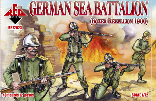 REDBOX 1:72 RB72023 BOXER REBELLION 1900 GERMAN SEA BATTALION (48 FIGURES) TAN