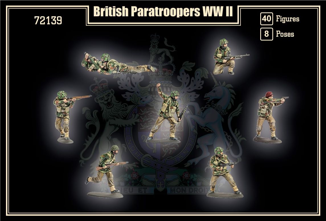 MARS  1:72 SET 72139 WWII  BRITISH PARATROOPERS (40 FIGURES) TAN