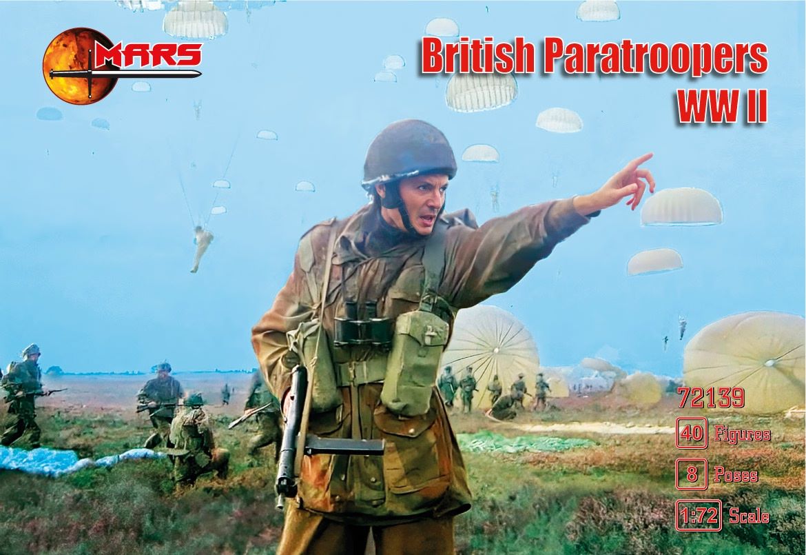 MARS  1:72 SET 72139 WWII  BRITISH PARATROOPERS (40 FIGURES) TAN