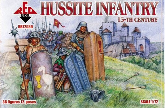 REDBOX 1:72 RB72038 15TH CENTURY HUSSITE INFANTRY (36 FIGURES) GREEN