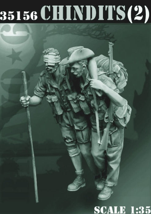 BRAVO *6 35156 WWII BRITISH CHINDITS (2) 1:35 (2 FIGURES) RESIN ASSEMBLY KIT