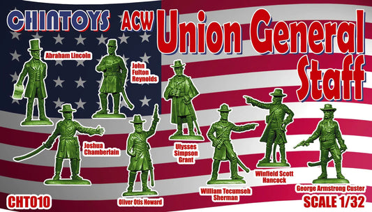 CHINTOYS CHT010 AMERICAN CIVIL WAR UNION GENERAL STAFF 8 FIGURES- BLUE