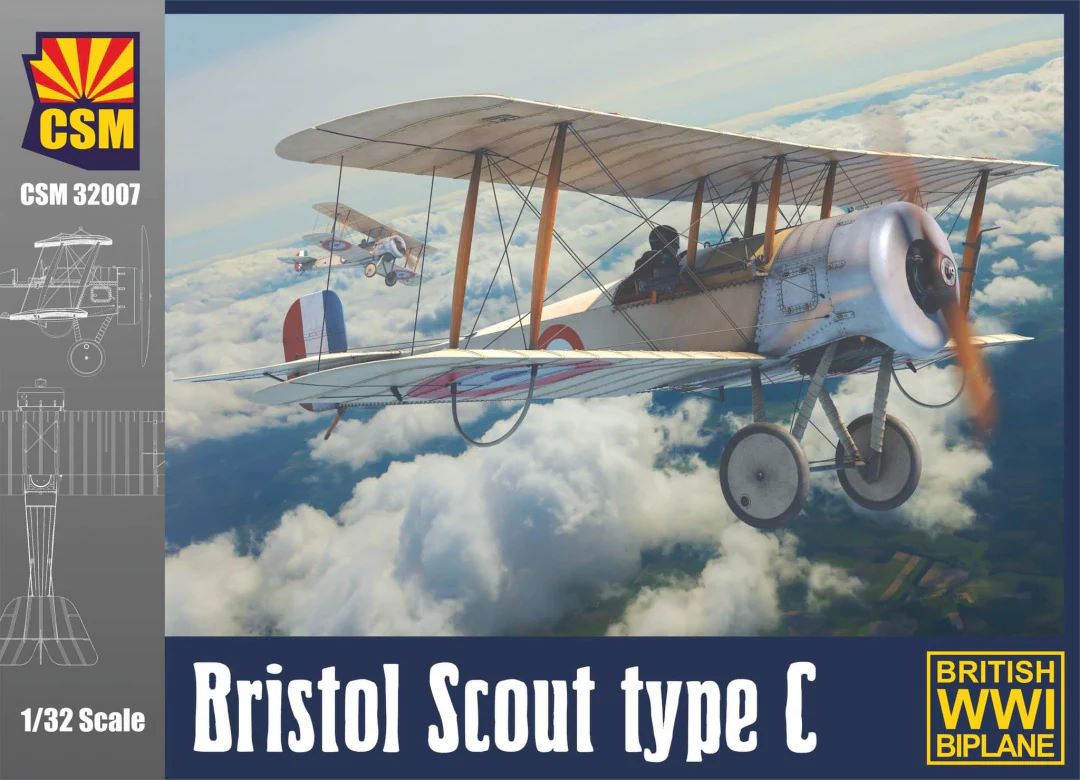 COPPER STATE MODELS CSM 32007 1:32 BRISTOL SCOUT TYPE C BRITISH WWI BIPLANE