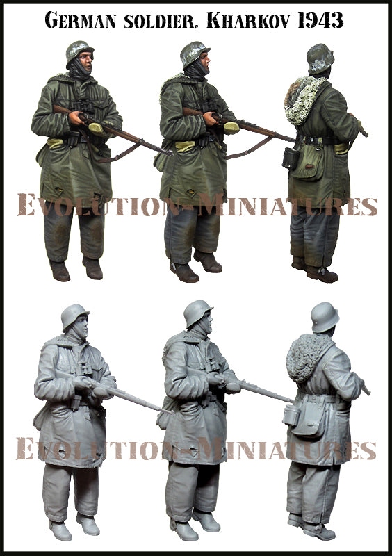 EVOLUTION MINIATURES 1:35 EM-35222 WWII GERMAN SOLDIER, KHARKOV 1943 (1 FIGURE)