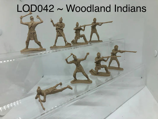 LOD Enterprises Barzso Plastic Figure Set LOD 042 WOODLAND INDIANS--8 FIGURES