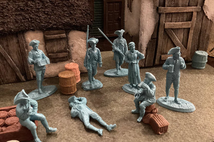 LOD Enterprises Plastic Figure Set LOD074 AMERICAN REVOLUTIONARY WAR CAMP