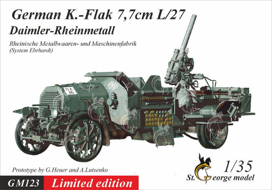 ST. GEORGE MODEL 1:35 WWI GM123 GERMAN K-FLAK 7.7 CM L/27 DAIMLER-RHEINMETALL