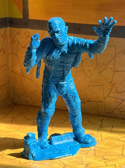 MARX TOYS RECAST 6" CLASSIC HOLLYWOOD MONSTERS- 6 FIGURE SET (BLUE)