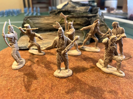 LOD Enterprises Barzso Plastic Figure Set LOD039 BLACKFOOT INDIANS--7 FIGURES