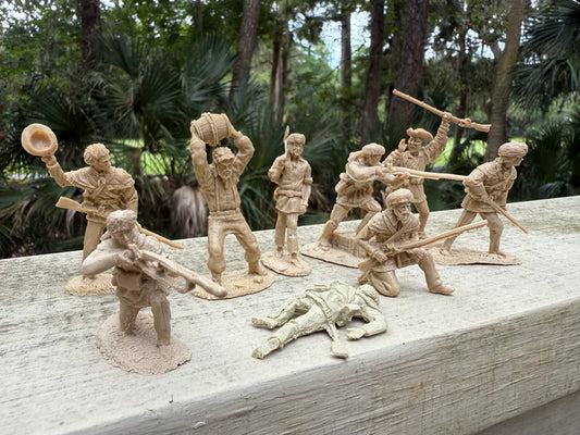 LOD Enterprises Set LOD036 PIONEER SET 2-  (9 FIGURES) TAN