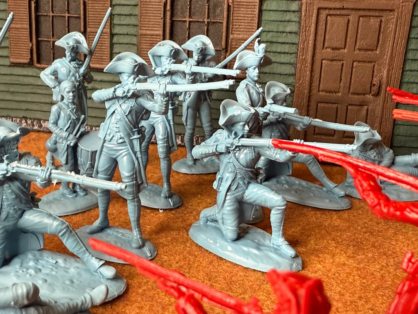 LOD Enterprises Set LOD090 HAITIAN MILITIA PLAYSET-8 FIGURES-GRAY RESIN