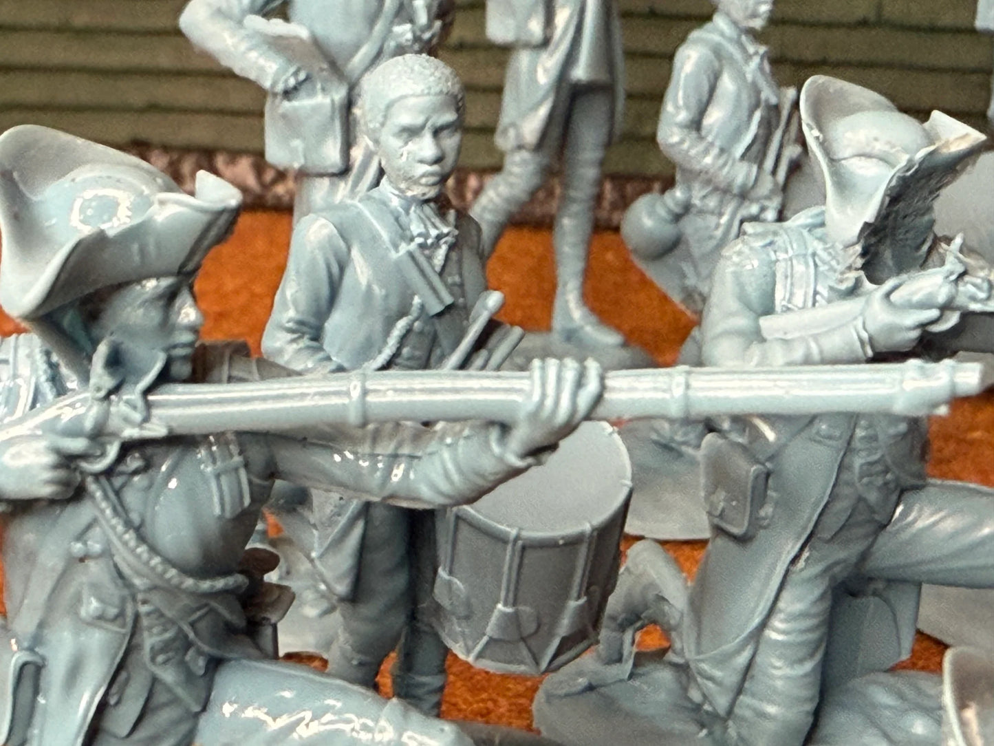 LOD Enterprises Set LOD090 HAITIAN MILITIA PLAYSET-8 FIGURES-GRAY RESIN