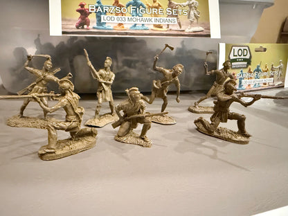 LOD Enterprises Barzso Plastic Figure Set LOD033 MOHAWK INDIANS