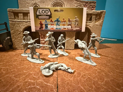 LOD Enterprises BARZSO PLAYSET LOD091 MEXICAN MILITIA SET 1  (7 FIGURES/7 POSES)