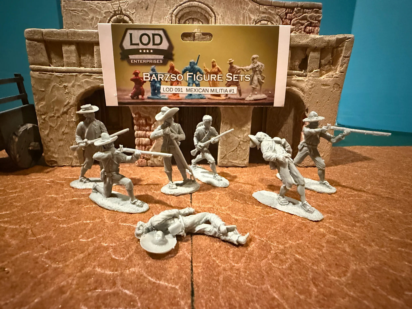 LOD Enterprises BARZSO PLAYSET LOD091 MEXICAN MILITIA SET 1  (7 FIGURES/7 POSES)