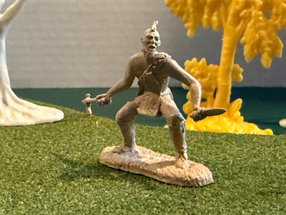 LOD Enterprises Barzso Character Plastic Figure MOHAWK WARRIOR CROUCHING