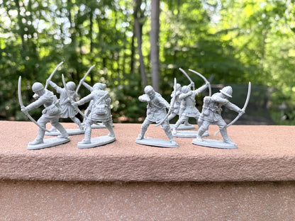 LOD Enterprises Plastic Figure Set LOD100 MEDIEVAL ARCHERS (8 FIGURES)