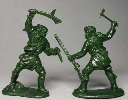 KIT TOY SOLDIERS 1:32 XVIII CENTURY COLONIAL AMERICA INDIAN WARS (2 FIGURE SET)