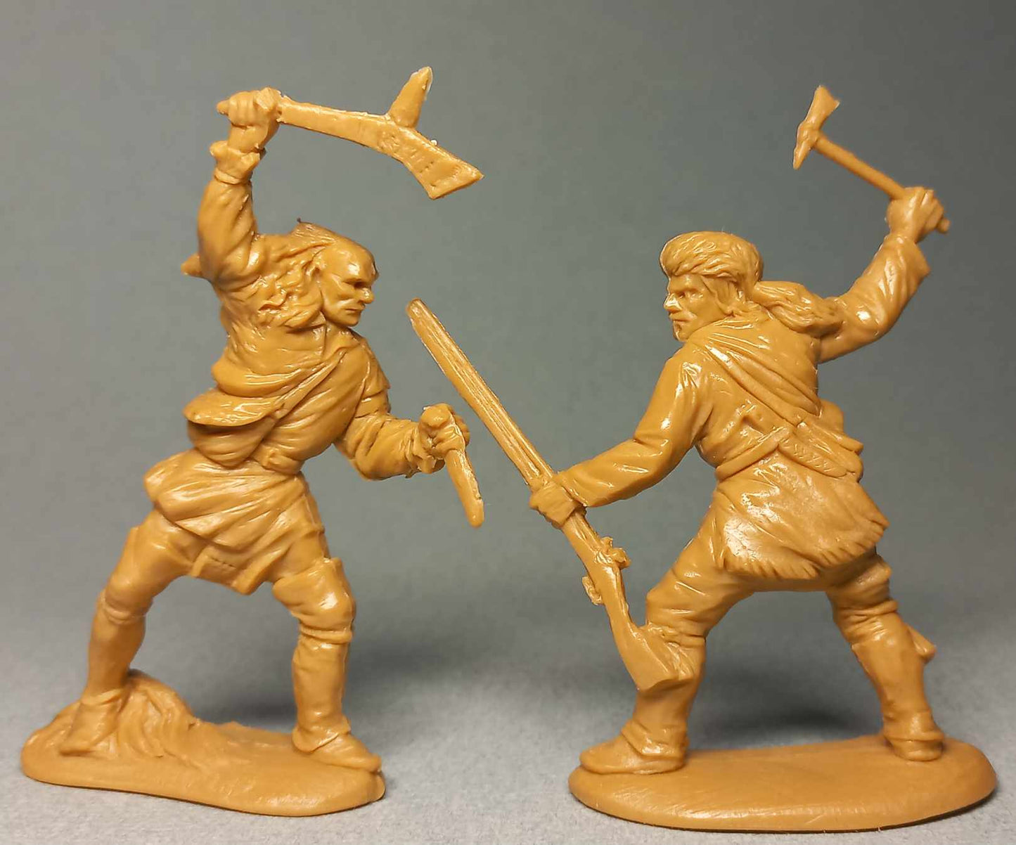 KIT TOY SOLDIERS 1:32 XVIII CENTURY COLONIAL AMERICA INDIAN WARS (2 FIGURE SET)