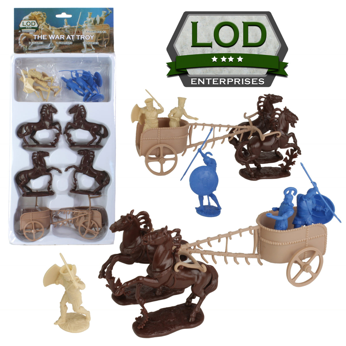 LOD Enterprises Plastic Figure Sets LOD002 The War At Troy Chariot Set