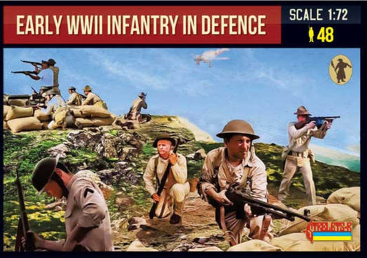 STRELETS-R 1:72 SET M162 EARLY WWII US INFANTRY IN DEFENCE (48 FIGURES)- OLIVE