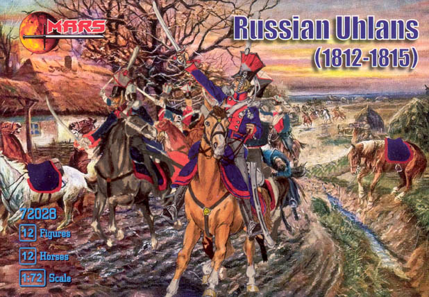 MARS  1:72 SET 72028 NAPOLEONIC WARS RUSSIAN UHLANS (1812-1815) GRAY& GREEN