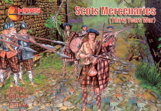 MARS  1:72 SET 72034  THIRTY YEARS WAR SCOTS MERCENARIES (GRAY) 48 FIGURES