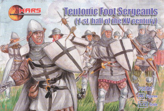 MARS  1:72 SET 72052 MEDIEVAL TEUTONIC FOOT SERGEANTS EARLY XV CENTURY- GRAY