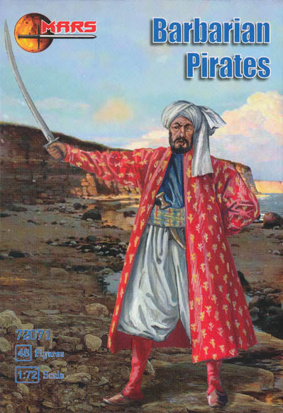MARS 1:72 SET 72071 BARBARIAN PIRATES 48 FIGURES (OLIVE GREEN)