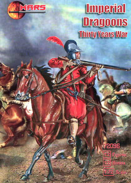 MARS  1:72 SET 72096 THIRTY YEARS WAR IMPERIAL DRAGOONS  17TH CENTURY (GRAY)