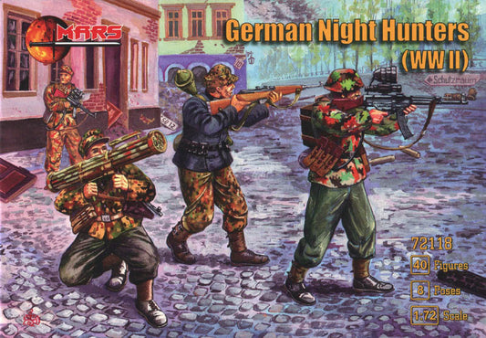 MARS  1:72 SET 72118 WWII GERMAN NIGHTHUNTERS (40 FIGURES) DARK GRAY