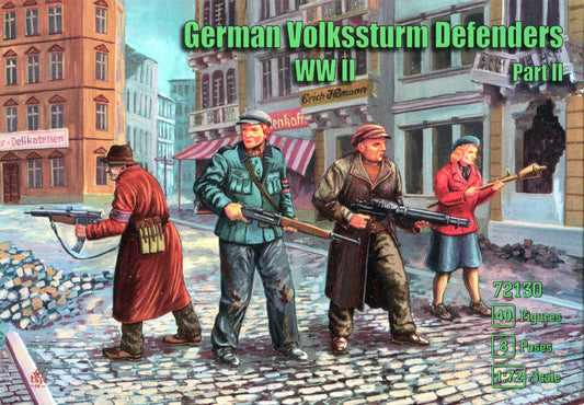 MARS  1:72 SET 72130 WWII GERMAN VOLKSSTURM DEFENDERS PART II (MILITARY GRAY)