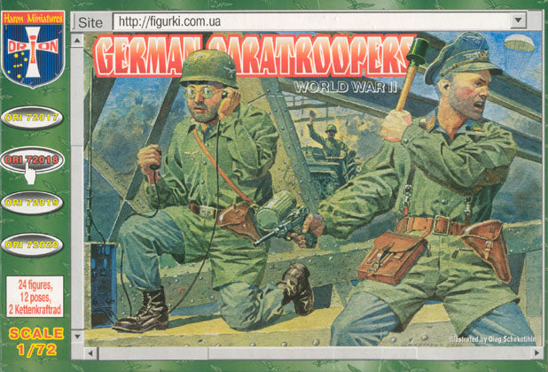 ORION  1:72  WORLD WAR II 0RI72018 GERMAN PARATROOPERS-24 FIGURES