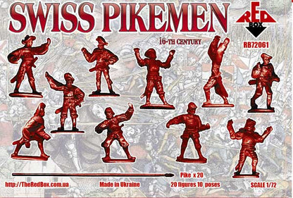 REDBOX 1:72 RB72061 16TH CENTURY SWISS INFANTRY PIKEMEN (20 FIGURES) TAN