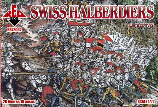 REDBOX 1:72 RB72062 16TH CENTURY SWISS INFANTRY HALBERDIERS (20 FIGURES) TAN