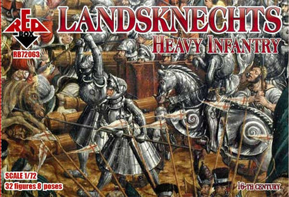 REDBOX 1:72 RB72063 16TH CENTURY LANDSKNECHTS HEAVY INFANTRY (32 FIGURES) GRAY