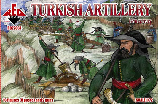 REDBOX 1:72 RB72067 17TH CENTURY TURKISH ARTILLERY-16 FIGURES/8 POSES+ 2 GUNS