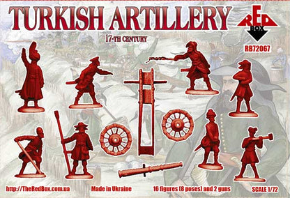 REDBOX 1:72 RB72067 17TH CENTURY TURKISH ARTILLERY-16 FIGURES/8 POSES+ 2 GUNS