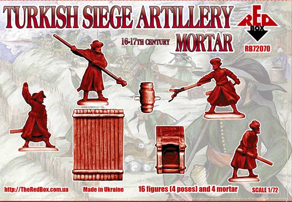 REDBOX 1:72 RB72070 16-17TH CENTURY TURKISH SIEGE ARTILLERY 16 FIGURES/4 MORTAR