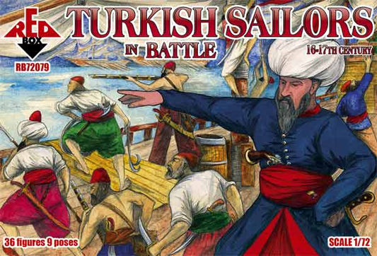 REDBOX 1:72 RB72079 16-17TH CENTURY TURKISH SAILORS IN BATTLE (GRAY) 36 FIGURES