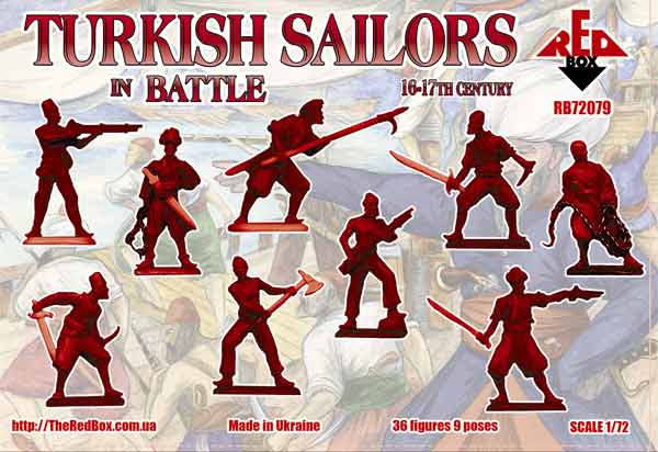 REDBOX 1:72 RB72079 16-17TH CENTURY TURKISH SAILORS IN BATTLE (GRAY) 36 FIGURES