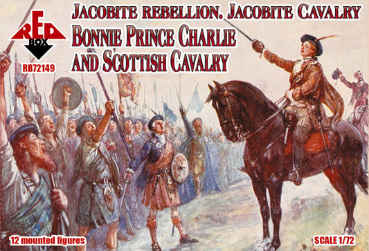REDBOX 1:72  RB72149 JACOBITE REBELLION BONNIE PRINCE CHARLIE & SCOTTISH CAVALRY
