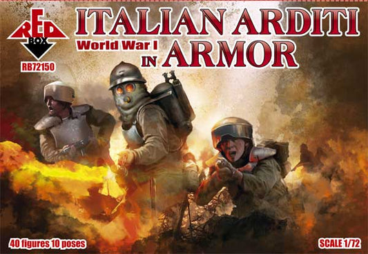 REDBOX 1:72 RB72150 WWI ITALIAN ARDITI IN ARMOR (TAN) 40 FIGURES/10 POSES