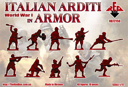 REDBOX 1:72 RB72150 WWI ITALIAN ARDITI IN ARMOR (TAN) 40 FIGURES/10 POSES