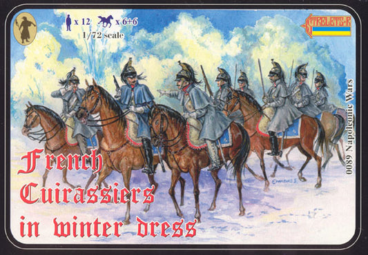 STRELETS-R 1:72 SET 0089 NAPOLEONIC FRENCH CUIRASSIERS IN WINTER DRESS (BLUE)