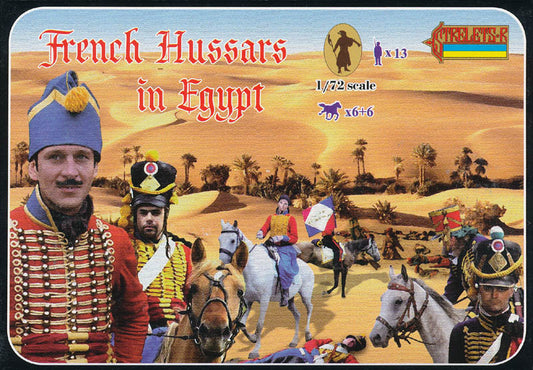 STRELETS-R 1:72 SET 118 NAPOLEONIC FRENCH HUSSARS IN EGYPT  (BLUE)