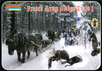 STRELETS-R 1:72 SET 133 NAPOLEONIC WARS FRENCH ARMY SLEDGE TRAIN 1 (BLUE & GRAY)