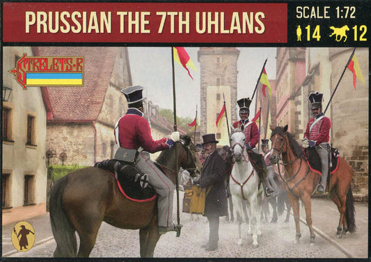 STRELETS-R 1:72 SET 161 NAPOLEONIC WARS PRUSSIAN THE 7TH UHLANS  (GRAY)