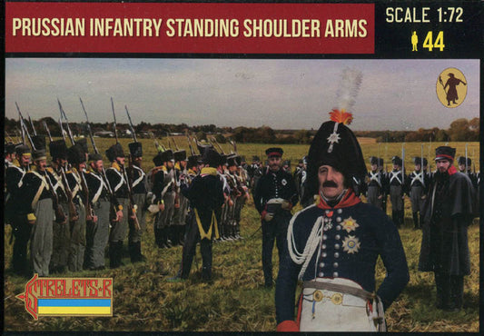 STRELETS-R 1:72 SET 180 NAPOLEONIC WARS PRUSSIAN INFANTRY STANDING SHOULDER ARMS